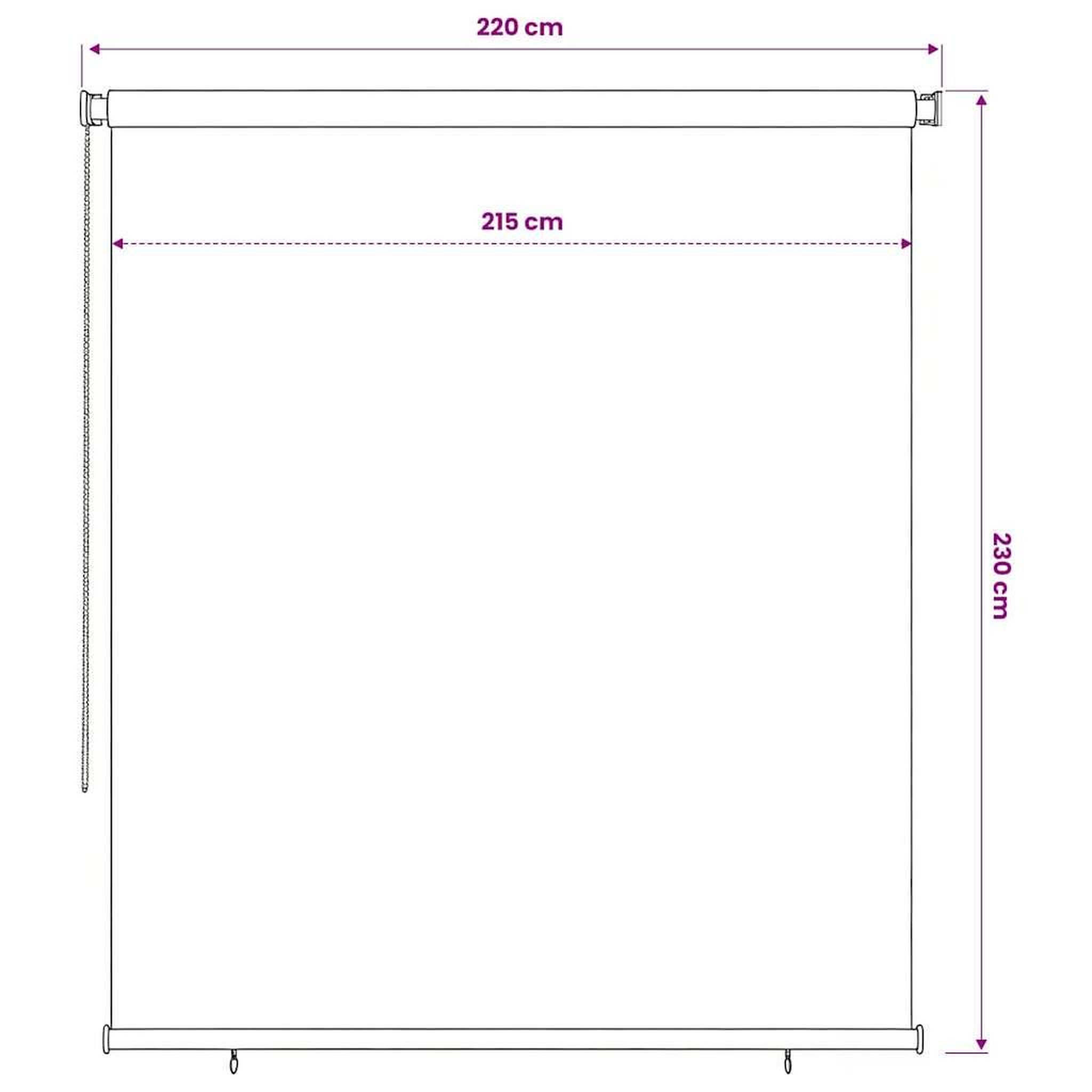 Voir la diapositive 6 : VIDAXL Store roulant d'exterieur 225 (l) x 230 (h) cm bleu hdpe