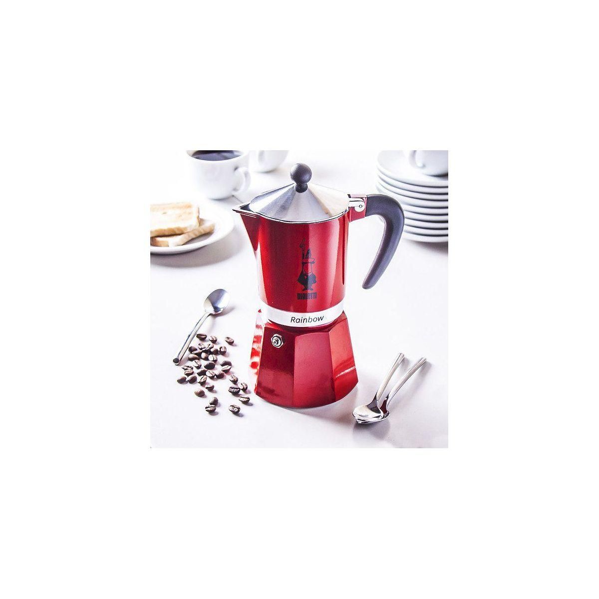 BIALETTI Cafetière italienne Rainbow 6 tasses red
