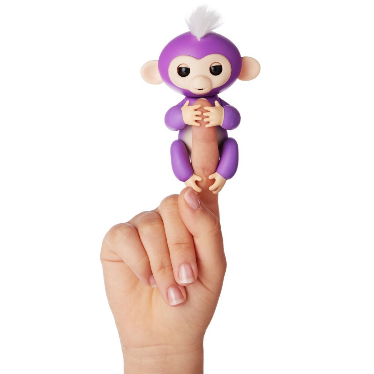 Fingerlings bébé singe interactif mauve 12 cm pas cher 