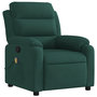 Voir la diapositive 4 : VIDAXL Fauteuil de massage inclinable vert fonce velours