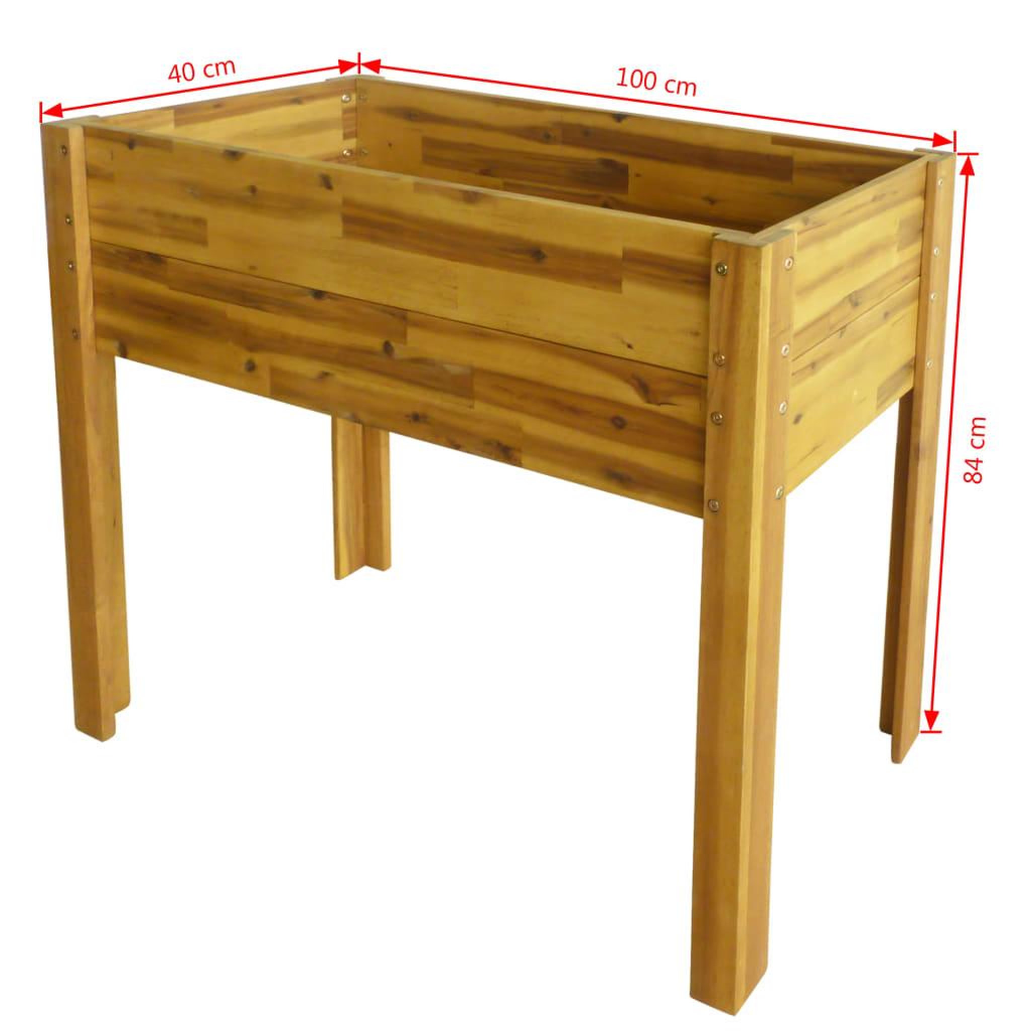 Voir la diapositive 6 : VIDAXL Lit sureleve de jardin Bois massif d'acacia