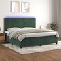 Voir la diapositive 1 : VIDAXL Sommier a lattes de lit matelas et LED Vert fonce 200x200 cm