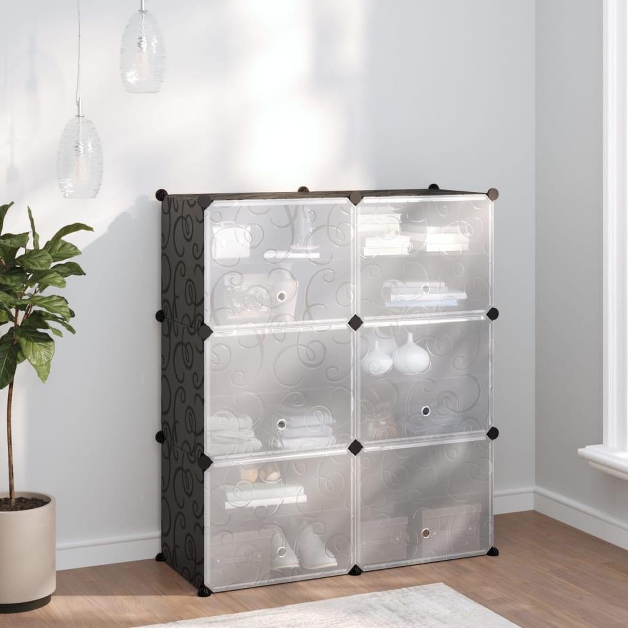 Voir la diapositive 1 : VIDAXL Etagere a chaussures Noir 84,5x31x93,5 cm PP