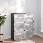 VIDAXL Etagere a chaussures Noir 84,5x31x93,5 cm PP