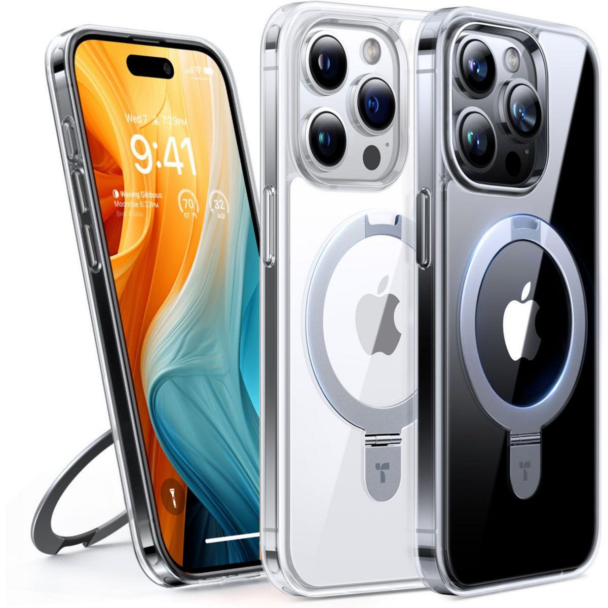 TORRAS Coque intégrale iPhone 15 Pro Max MagSafe + support