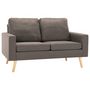 Voir la diapositive 2 : VIDAXL Canape a 2 places Taupe Tissu
