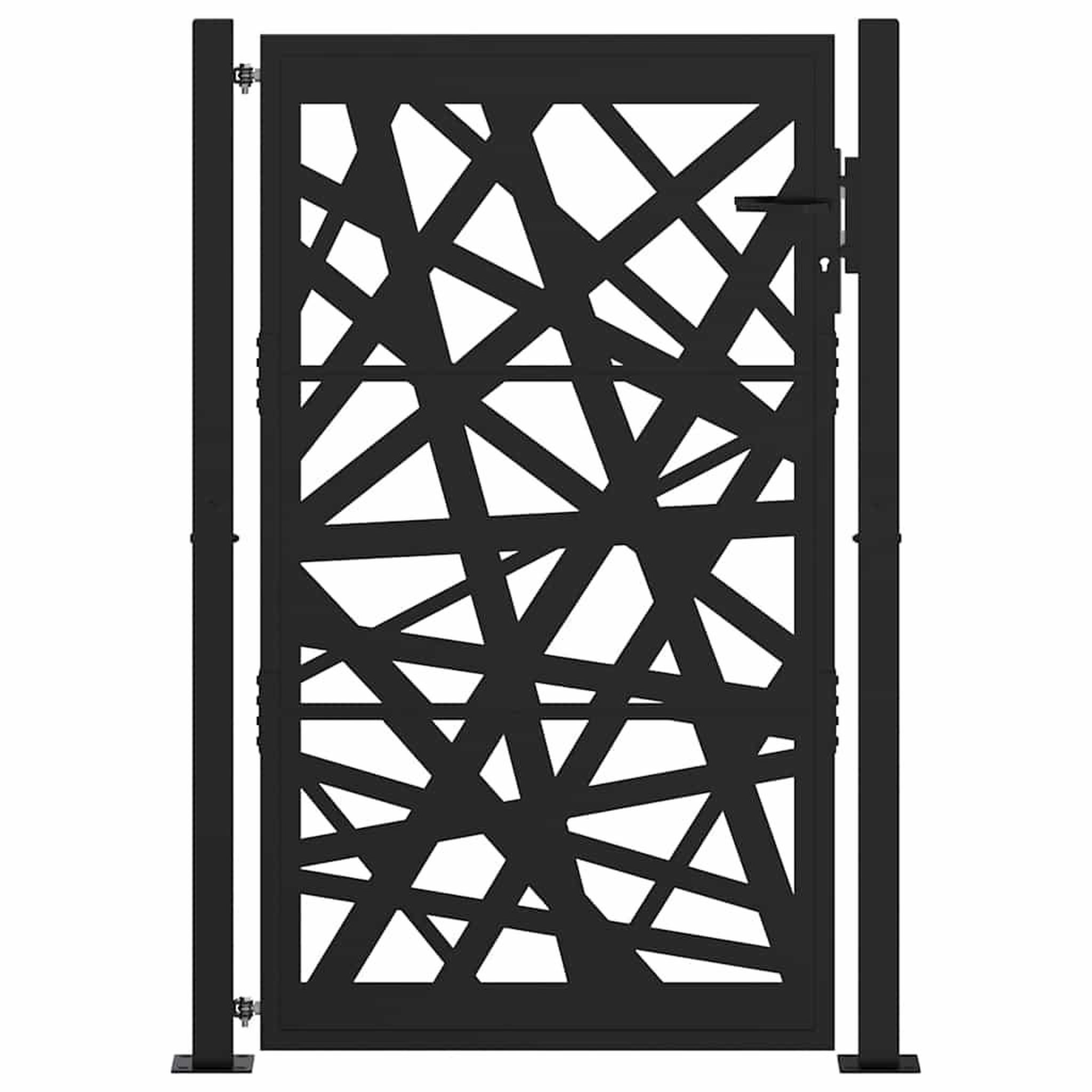 Voir la diapositive 3 : VIDAXL Portail de jardin noir 105x155 cm acier conception de lumiere