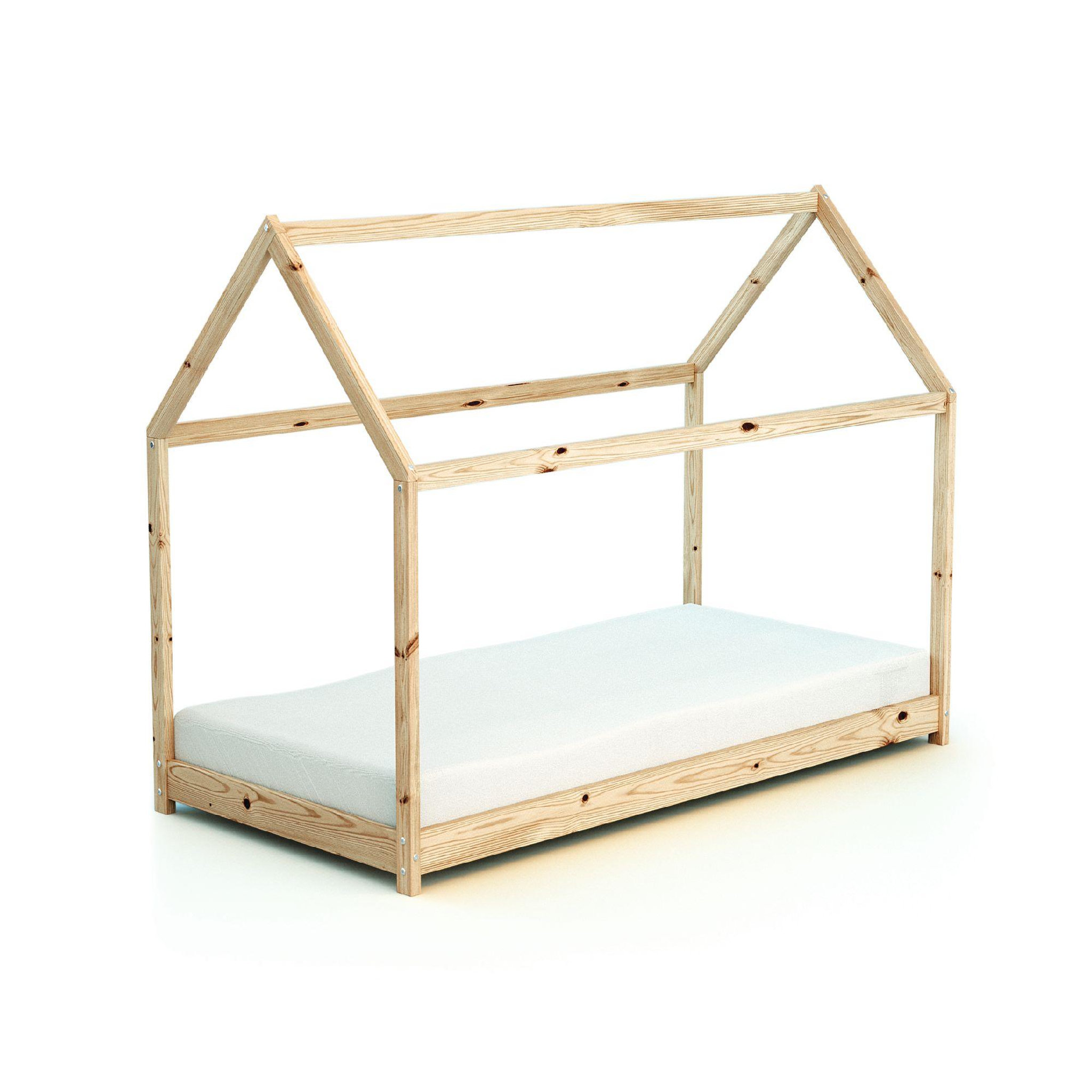 Voir la diapositive 1 : WEBABY Lit bébé Cabane en bois