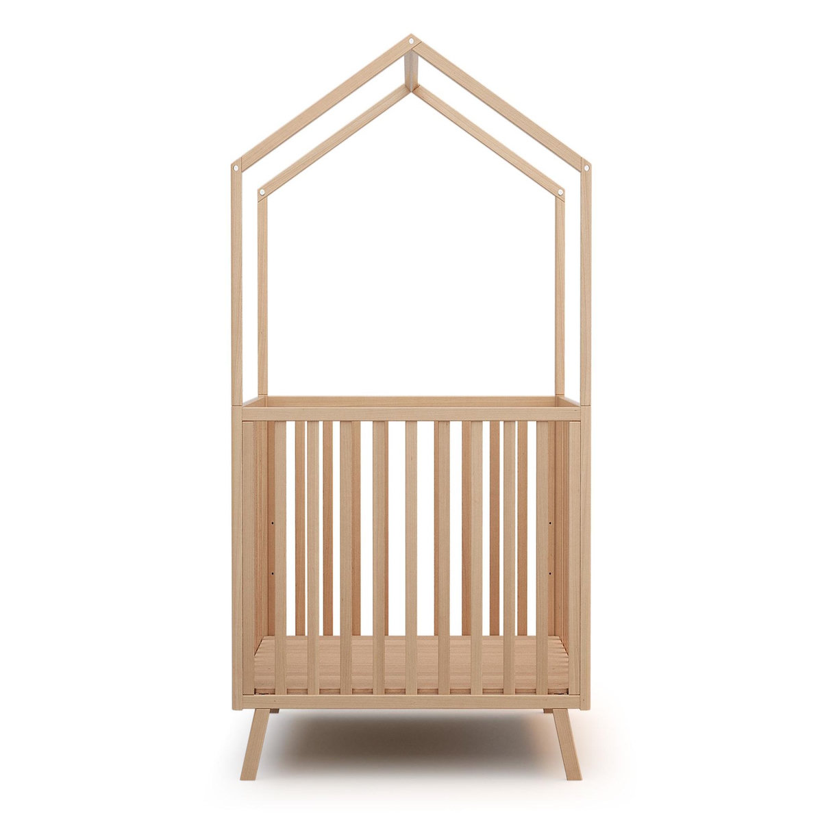 AT4 Parc bébé évolutif cabane avec toit CONFORT en bois 100 x 100 cm