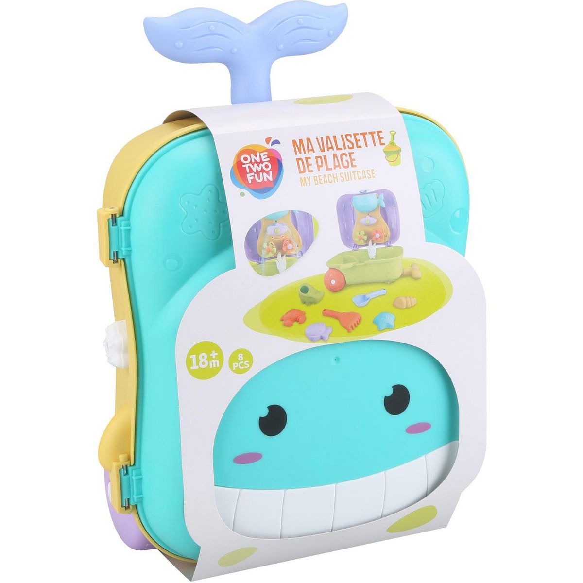 One Two Fun Valise de jouets de plage