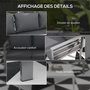 Voir la diapositive 6 : OUTSUNNY Canapé de jardin 3 places design contemporain - dim. 185L x 66l x 64H cm - 6 coussins inclus - alu polyester gris