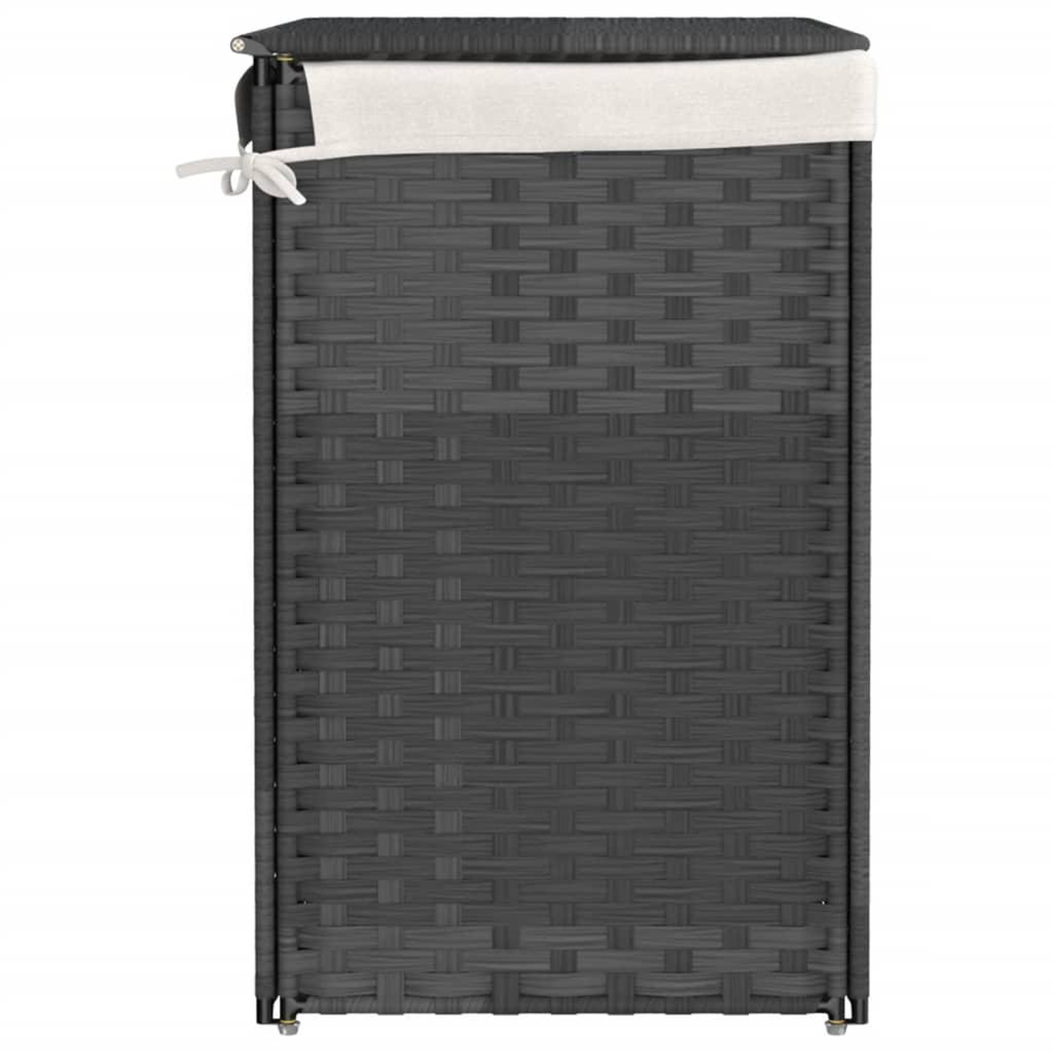 Voir la diapositive 5 : VIDAXL Panier a linge avec 2 sections gris 53x35x57 cm resine tressee