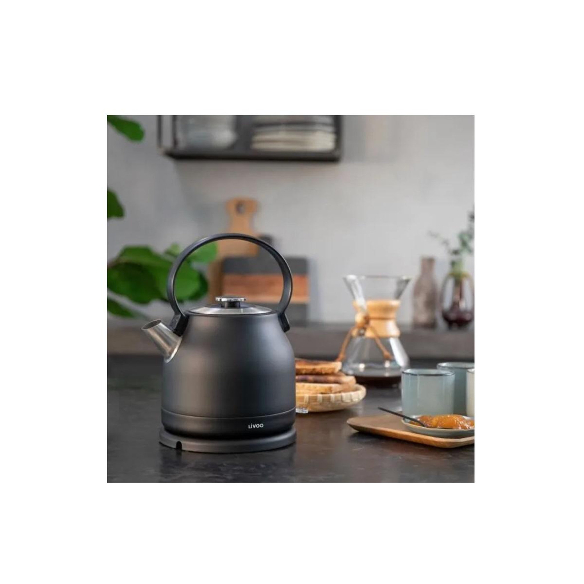Voir la diapositive 3 : LIVOO Bouilloire électrique 1.5l 2200w noir - dod202n