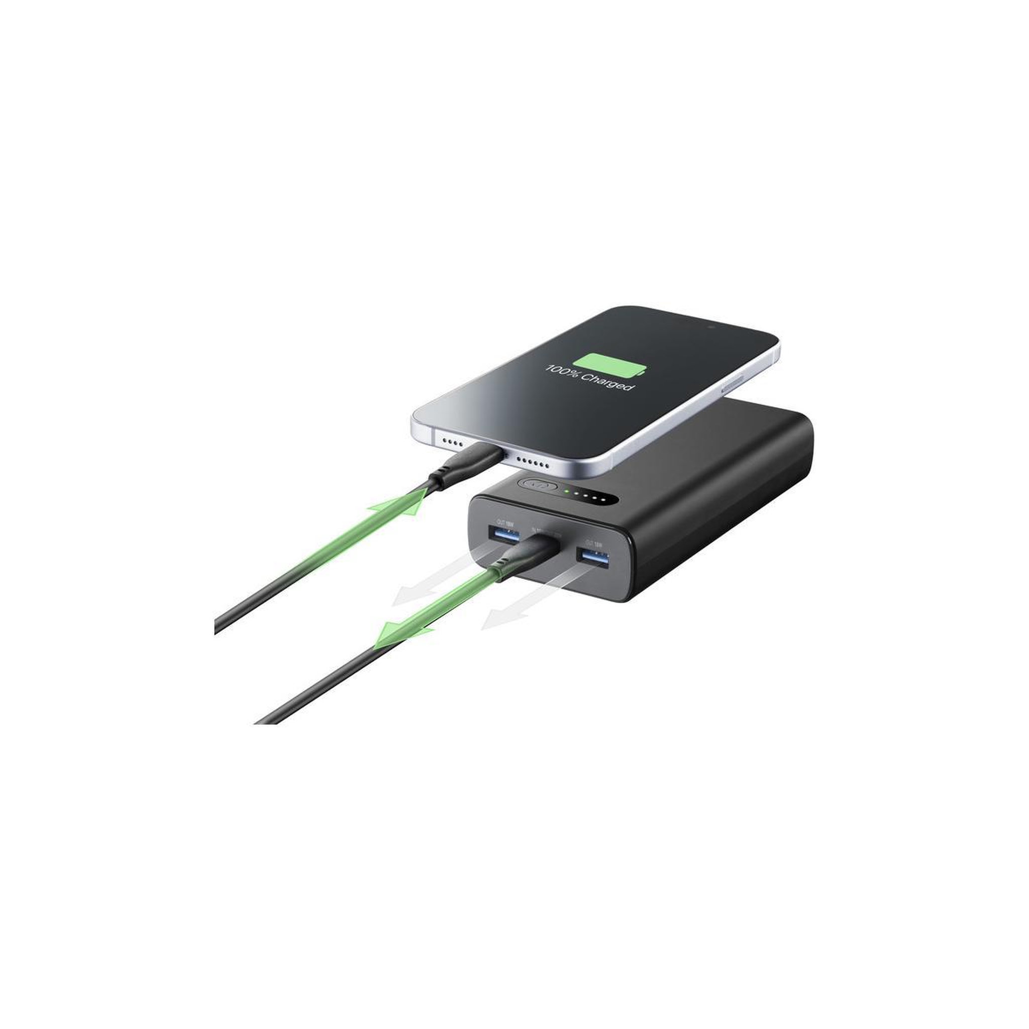 Voir la diapositive 3 : CELLULAR LINE Cellularline pbfast01pd20000k banque d'alimentation électrique lithium-ion (li-ion) 20000 mah noir