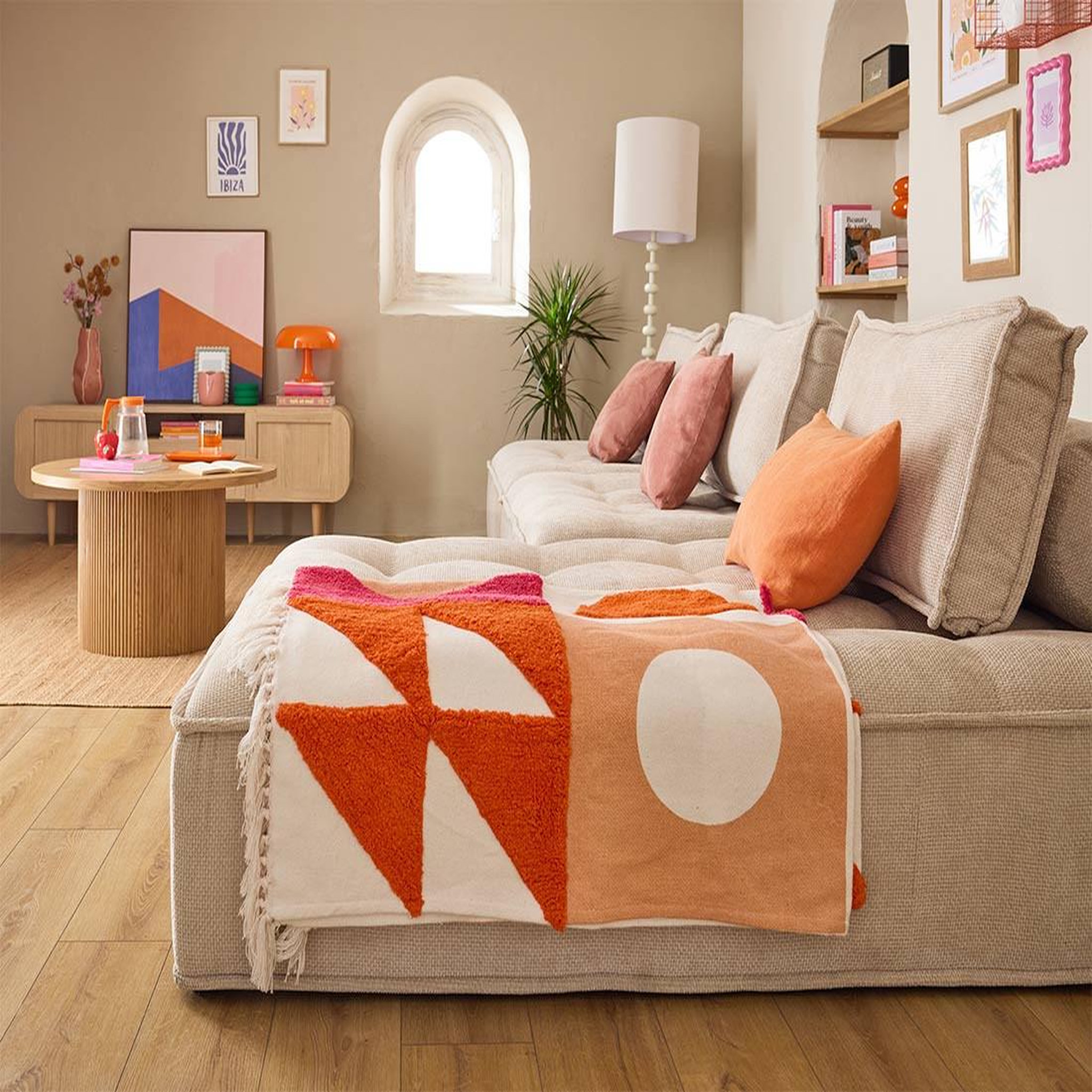 Voir la diapositive 3 : BEST MOBILIER Marisol - module d'assise méridienne - velours texturé