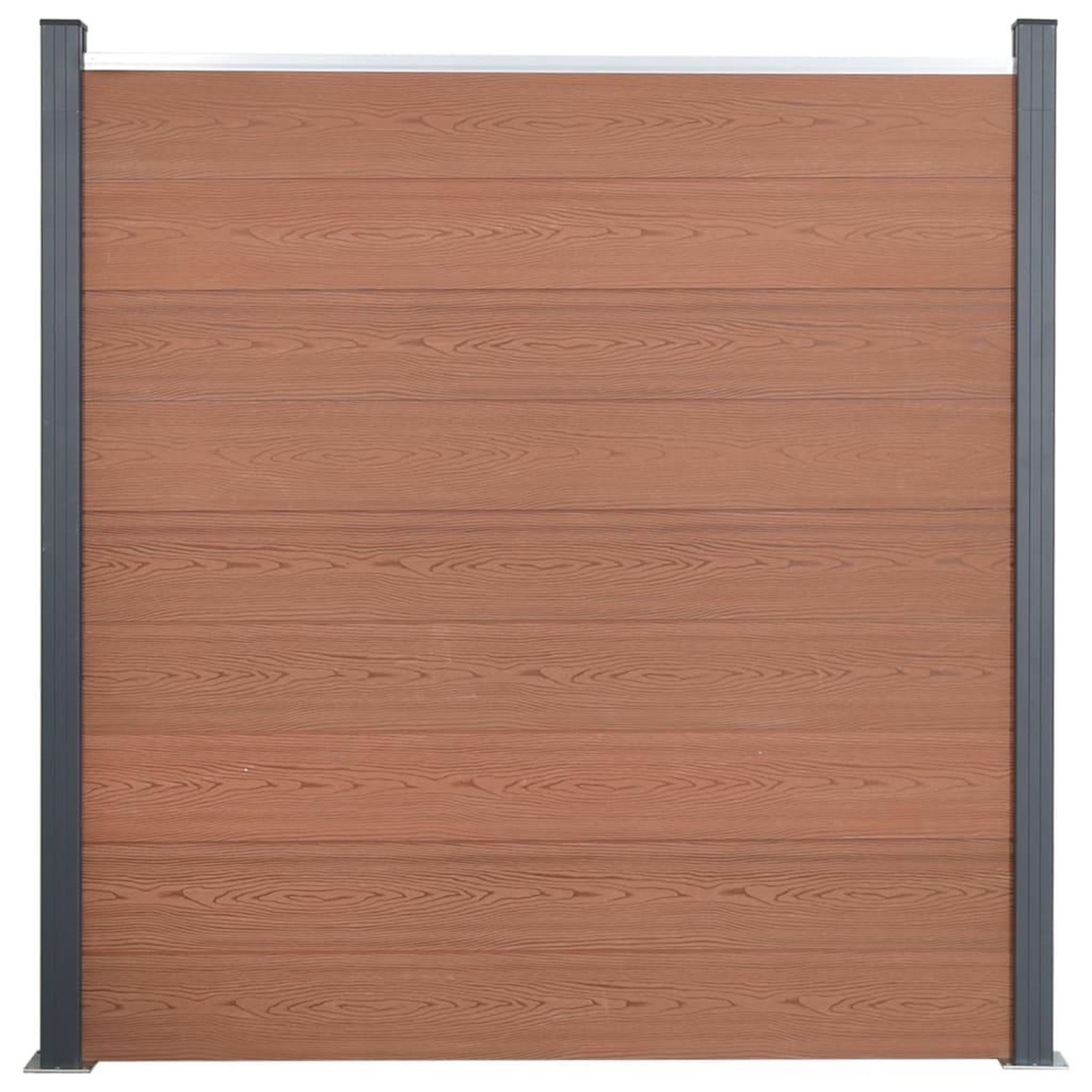 Voir la diapositive 2 : VIDAXL Ensemble de panneaux de cloture marron 180x186 cm WPC