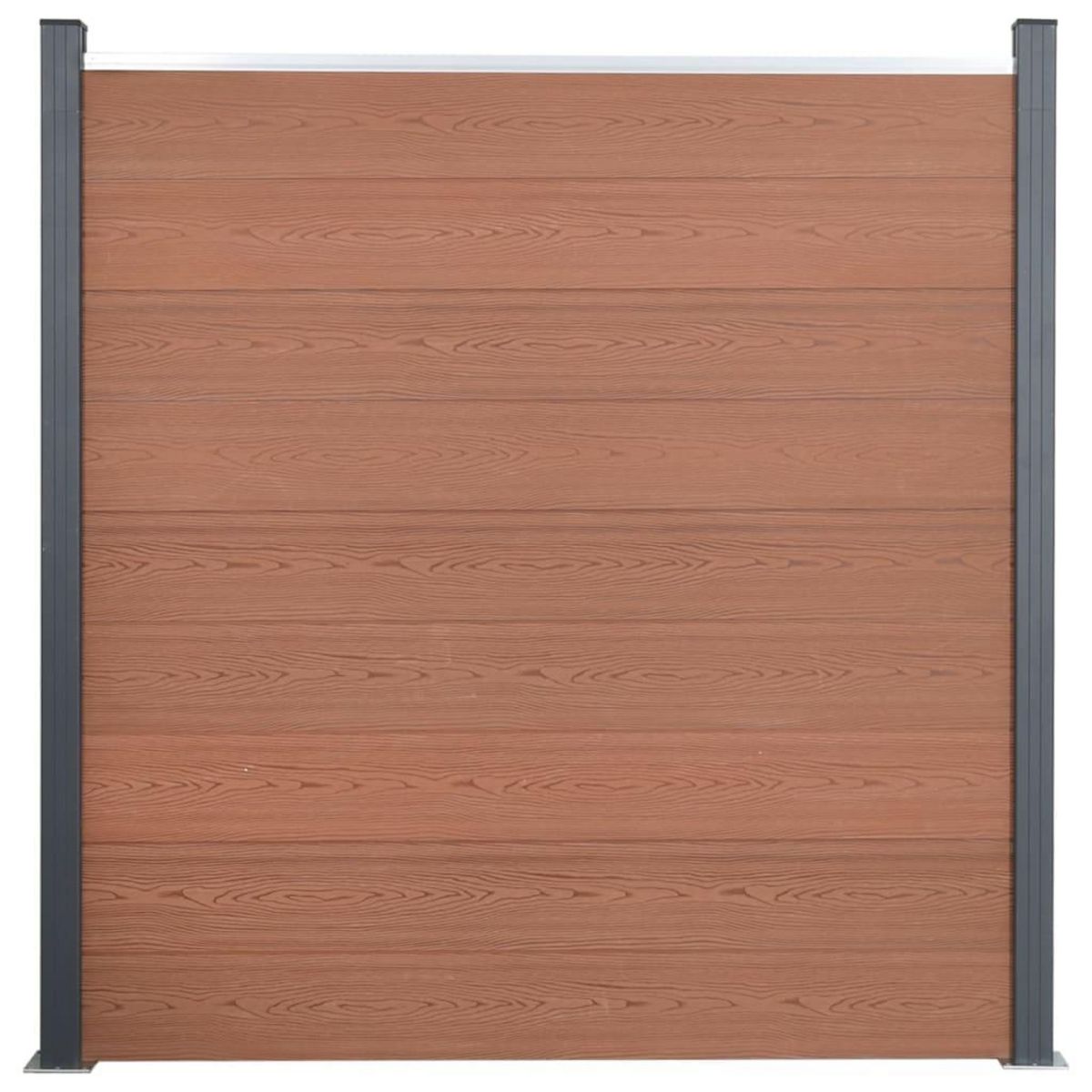 VIDAXL Ensemble de panneaux de cloture marron 180x186 cm WPC