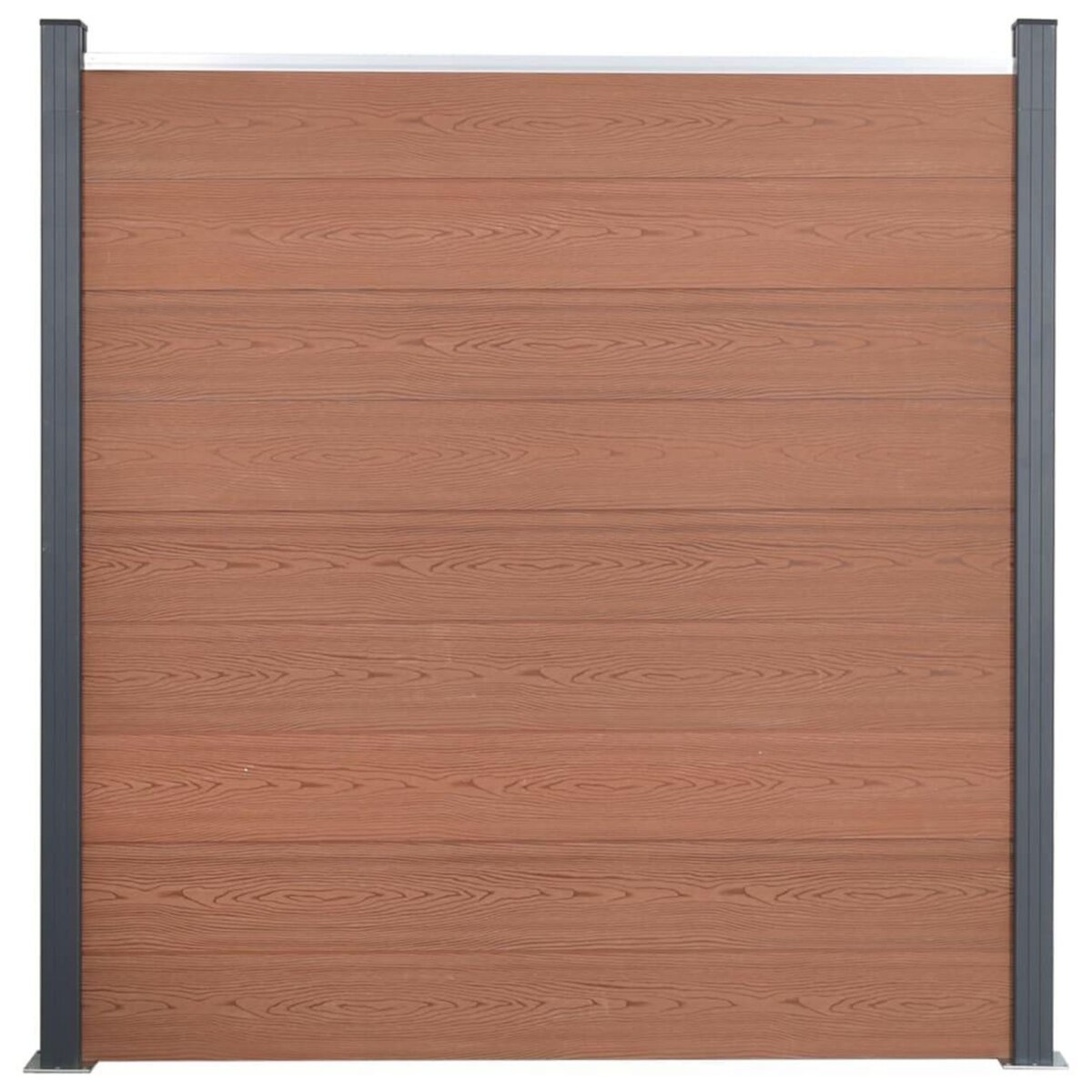 VIDAXL Ensemble de panneaux de cloture marron 180x186 cm WPC