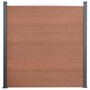 Voir la diapositive 2 : VIDAXL Ensemble de panneaux de cloture marron 180x186 cm WPC
