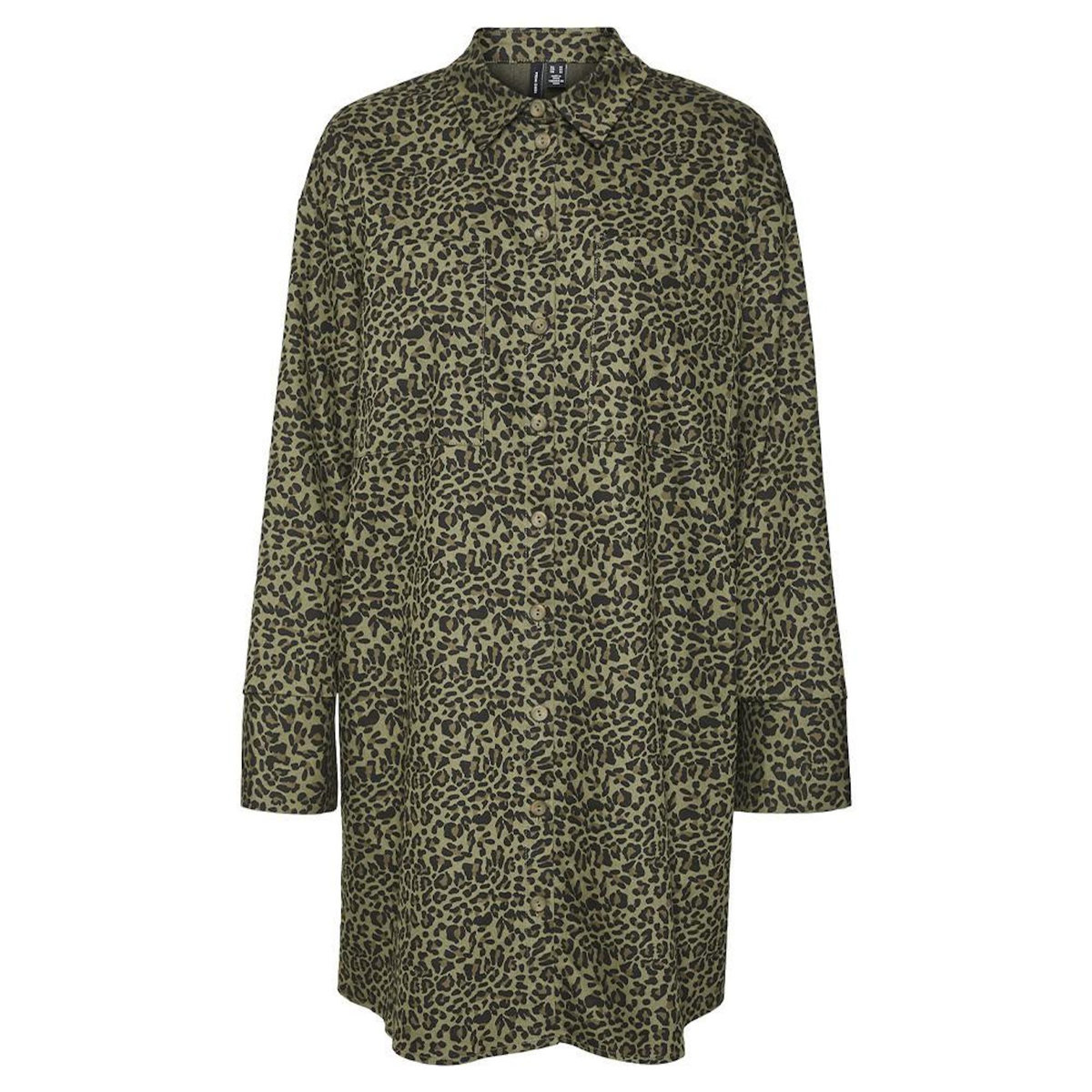 Vero Moda Robe Kaki Léopard Femme Vero Moda Edith
