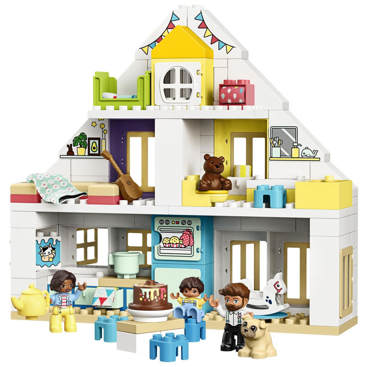 LEGO DUPLO Ma Ville 10929 La Maison Modulable 3 en 1, Maison de Poupée, Jouet Enfant 2 ans