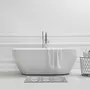 GUY LEVASSEUR Tapis de bain en coton fantaisie blanc 50x80cm
