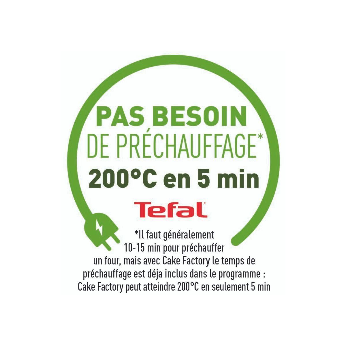 TEFAL Machine à gâteaux cake factory pistache KD804310 creabake