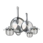 ELO Ensemble de 2 Poêles de cuisson 24 et 32 cm et 3 faitouts 12, 14 et 16 cm Elo Profi Brillant