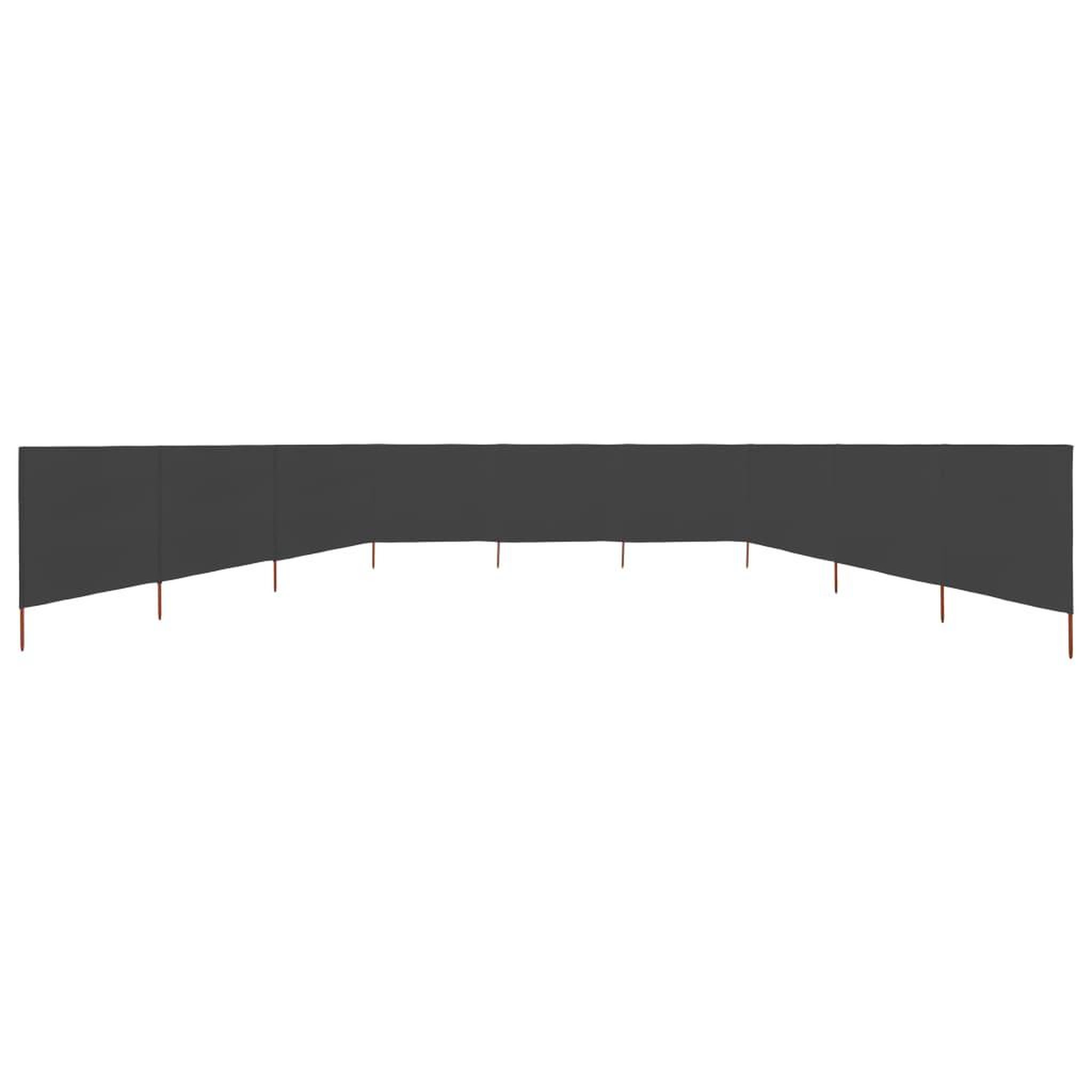 Voir la diapositive 3 : VIDAXL Paravent 9 panneaux Tissu 1200 x 120 cm Anthracite
