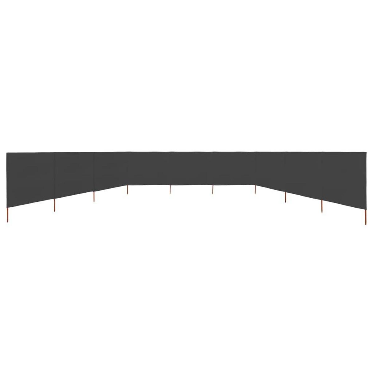 VIDAXL Paravent 9 panneaux Tissu 1200 x 120 cm Anthracite
