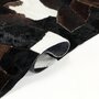 VIDAXL Tapis poil Cuir veritable Patchwork 120x170cm Noir/Blanc/Marron
