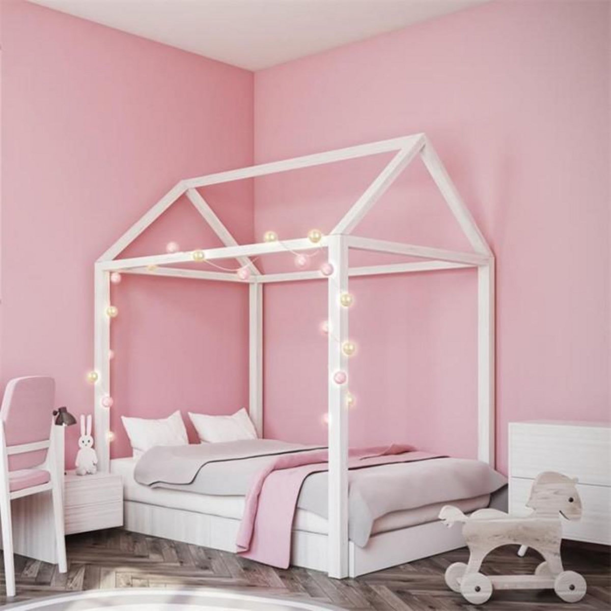 Paris Prix Guirlande Lumineuse à Led  20 Boules  372cm Rose