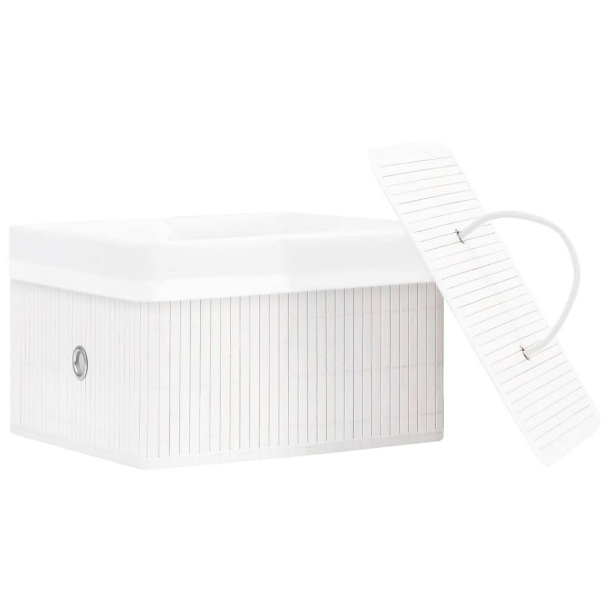 VIDAXL Boîtes de rangement en bambou 4 pcs Blanc