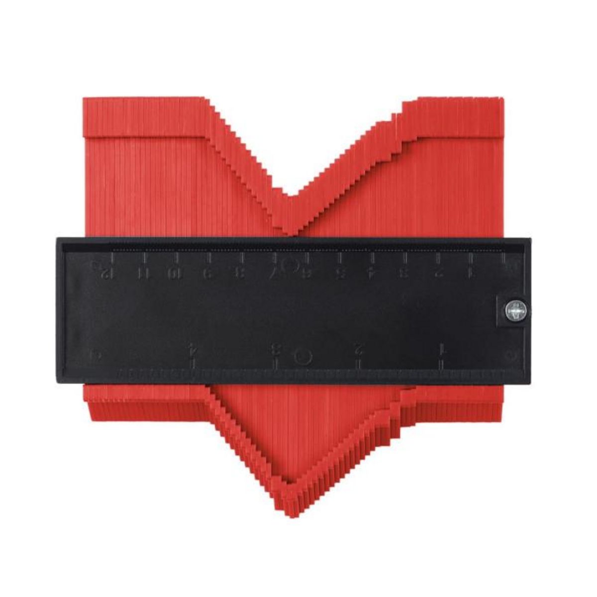 Paris Prix Copieur de Contour  Règle  14cm Noir & Rouge