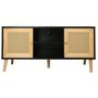 Voir la diapositive 1 : Habitat et Jardin Meuble TV scandinave en cannage  Iguane  - 120 x 30 x 56.5 cm - Noir
