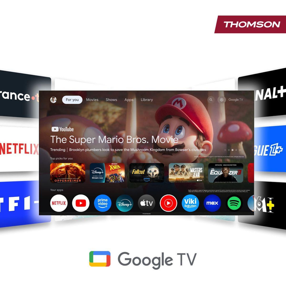 THOMSON Passerelle multimédia 245 Box 4K avec Google TV