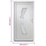 Voir la diapositive 6 : VIDAXL Porte d'entree Blanc 108x208 cm PVC