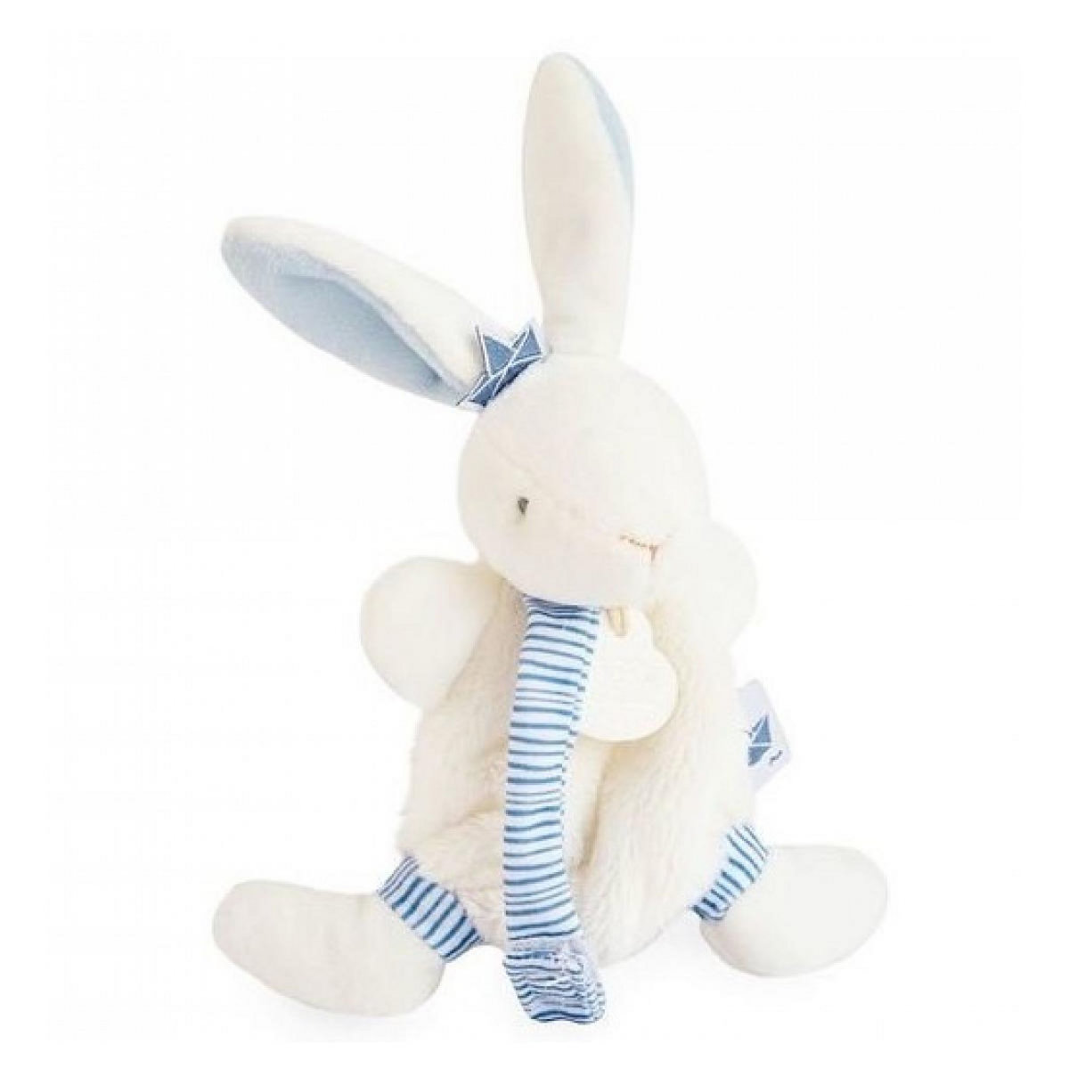DOUDOU ET COMPAGNIE Lapin matelot doudou avec attache tetine