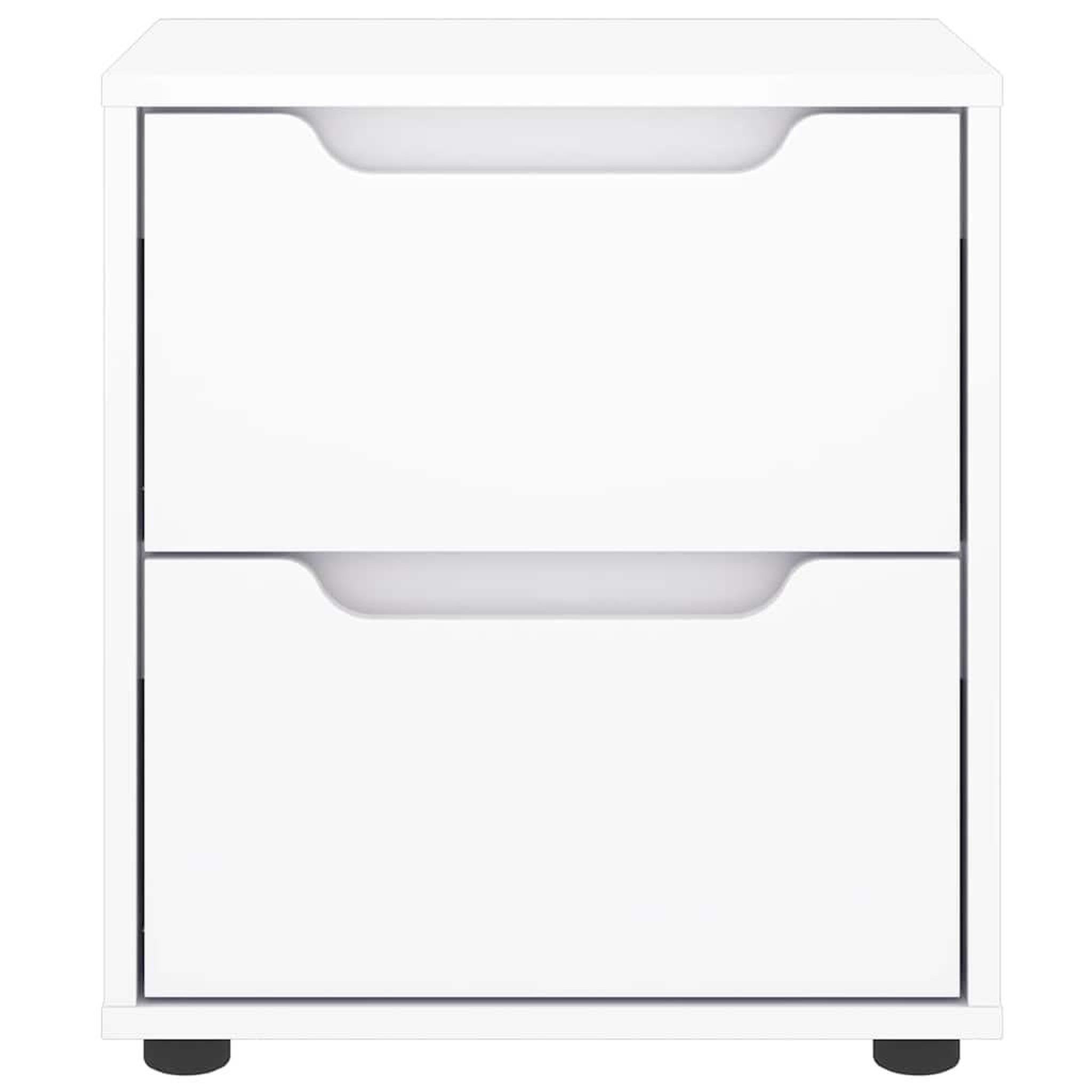 Voir la diapositive 4 : VIDAXL Table de chevet VISNES blanc 45x40x50 cm bois d'ingenierie