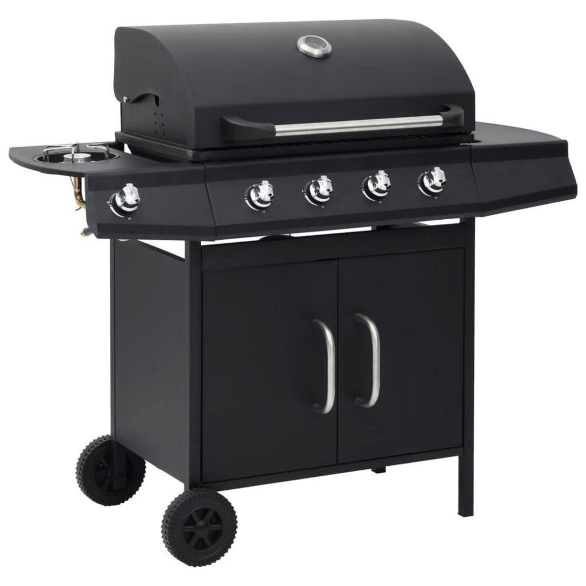 VIDAXL Barbecue a gaz 4+1 zones de cuisson Noir Acier