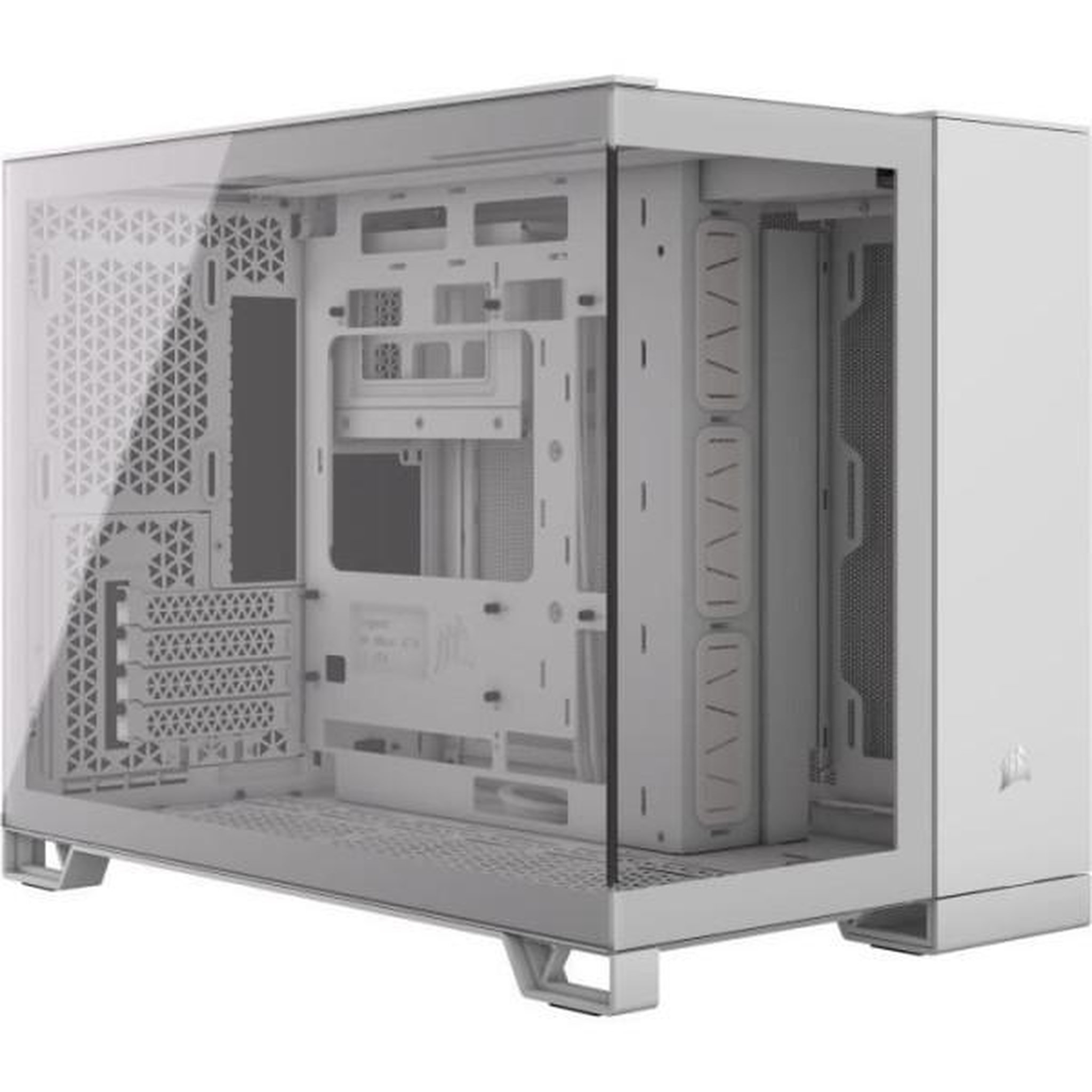 Corsair Boîtier pc - corsair - 2500x tempered glass micro atx dual chamber - blanc
