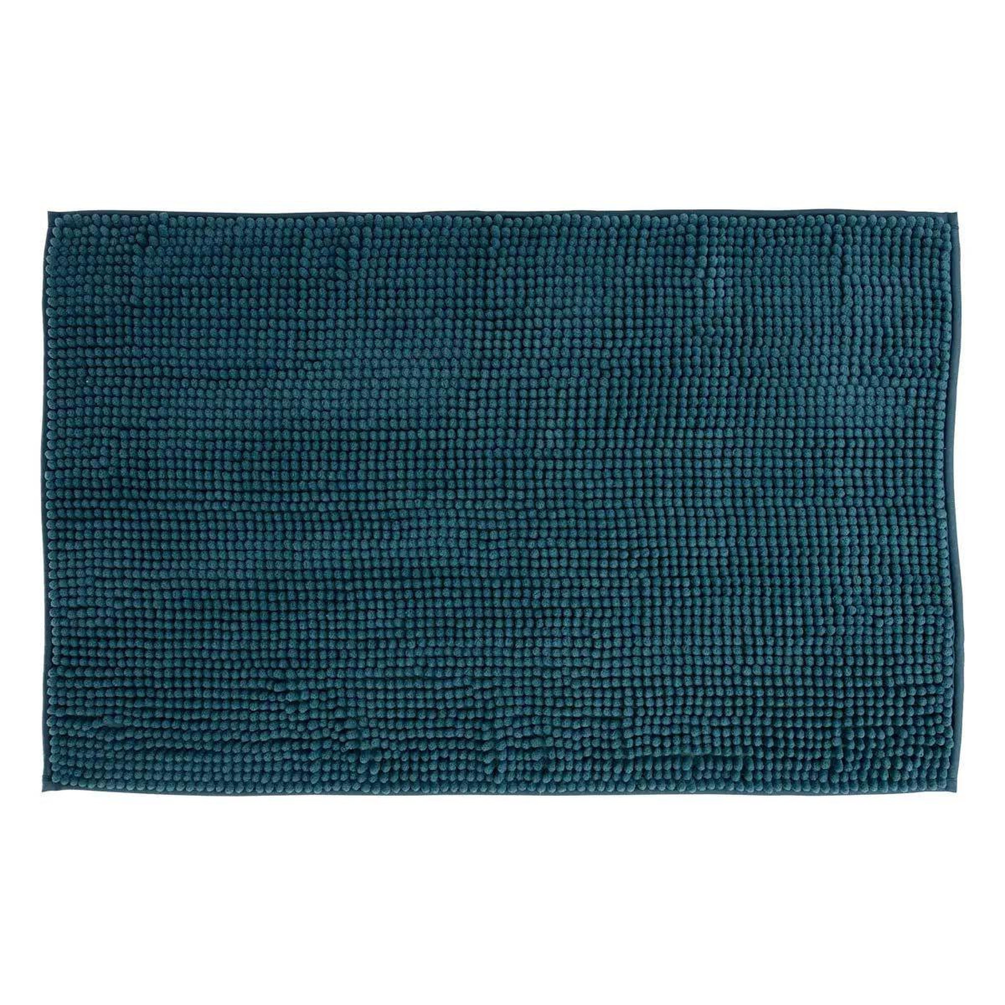 Voir la diapositive 1 : FIVE Tapis de salle de bain  chenille  50x80cm bleu pétrole
