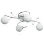 Voir la diapositive 2 : VIDAXL Plafonnier avec abat-jour ronds en verre pour 4 LED G9