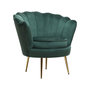 Voir la diapositive 1 : Habitat et Jardin Fauteuil en velours  Floria  - 75 x 68 x 77.5cm - Vert