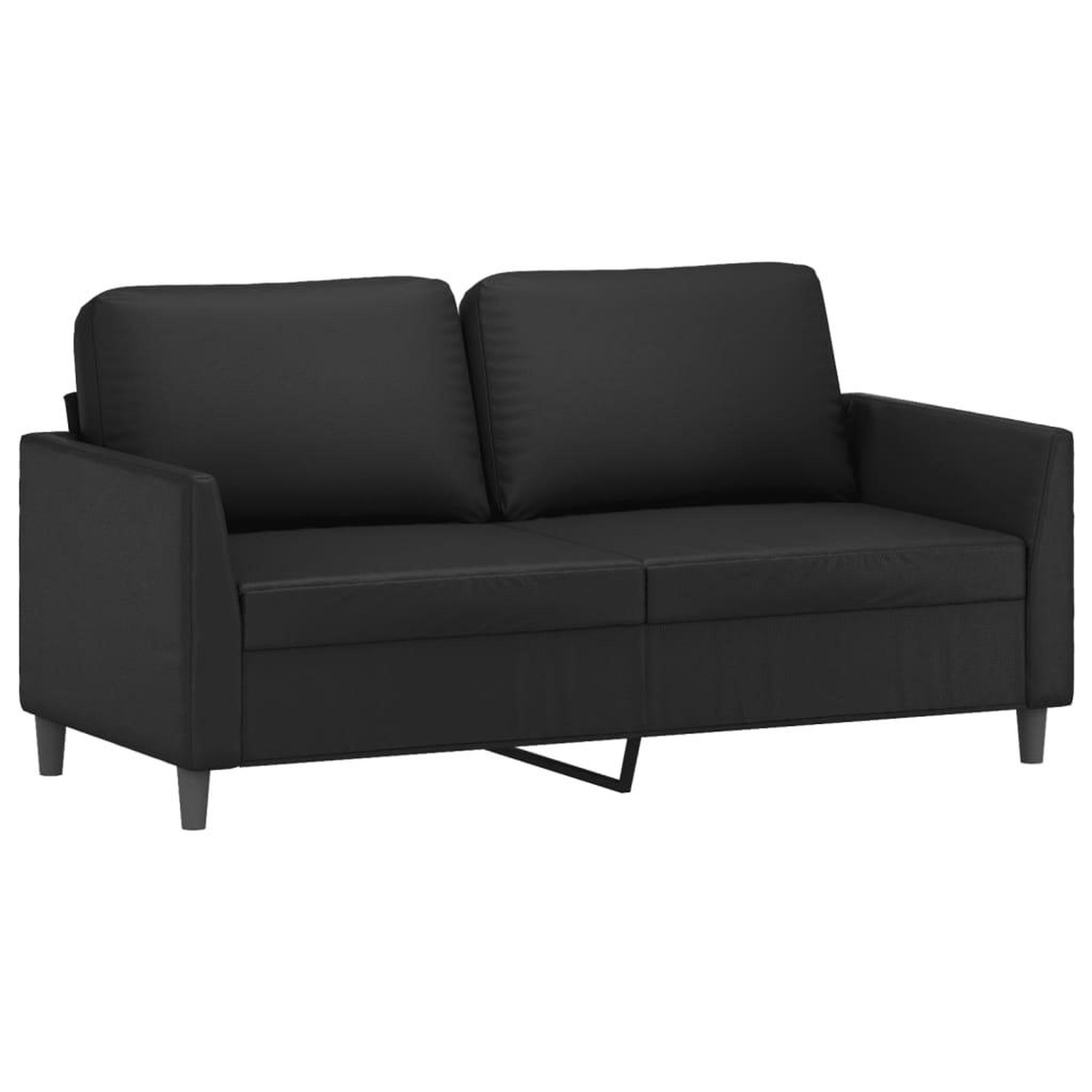 Voir la diapositive 4 : VIDAXL Ensemble de canapes 3 pcs avec coussins Noir Similicuir