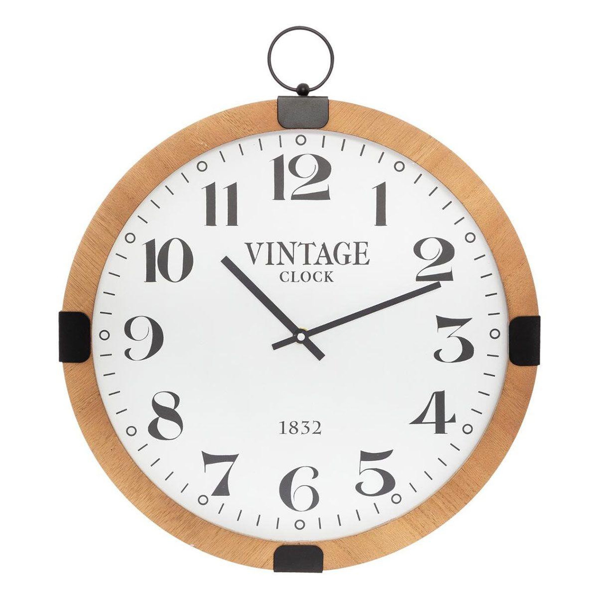 ATMOSPHERA Horloge murale silencieuse  gousset  38cm naturel