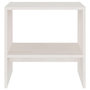 Voir la diapositive 5 : VIDAXL Table de chevet Blanc 40x30,5x40 cm Bois de pin massif