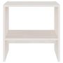 Voir la diapositive 5 : VIDAXL Table de chevet Blanc 40x30,5x40 cm Bois de pin massif