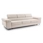 Voir la diapositive 3 : BEST MOBILIER Pablo - canapé 3 places - convertible avec têtières réglables - en velours