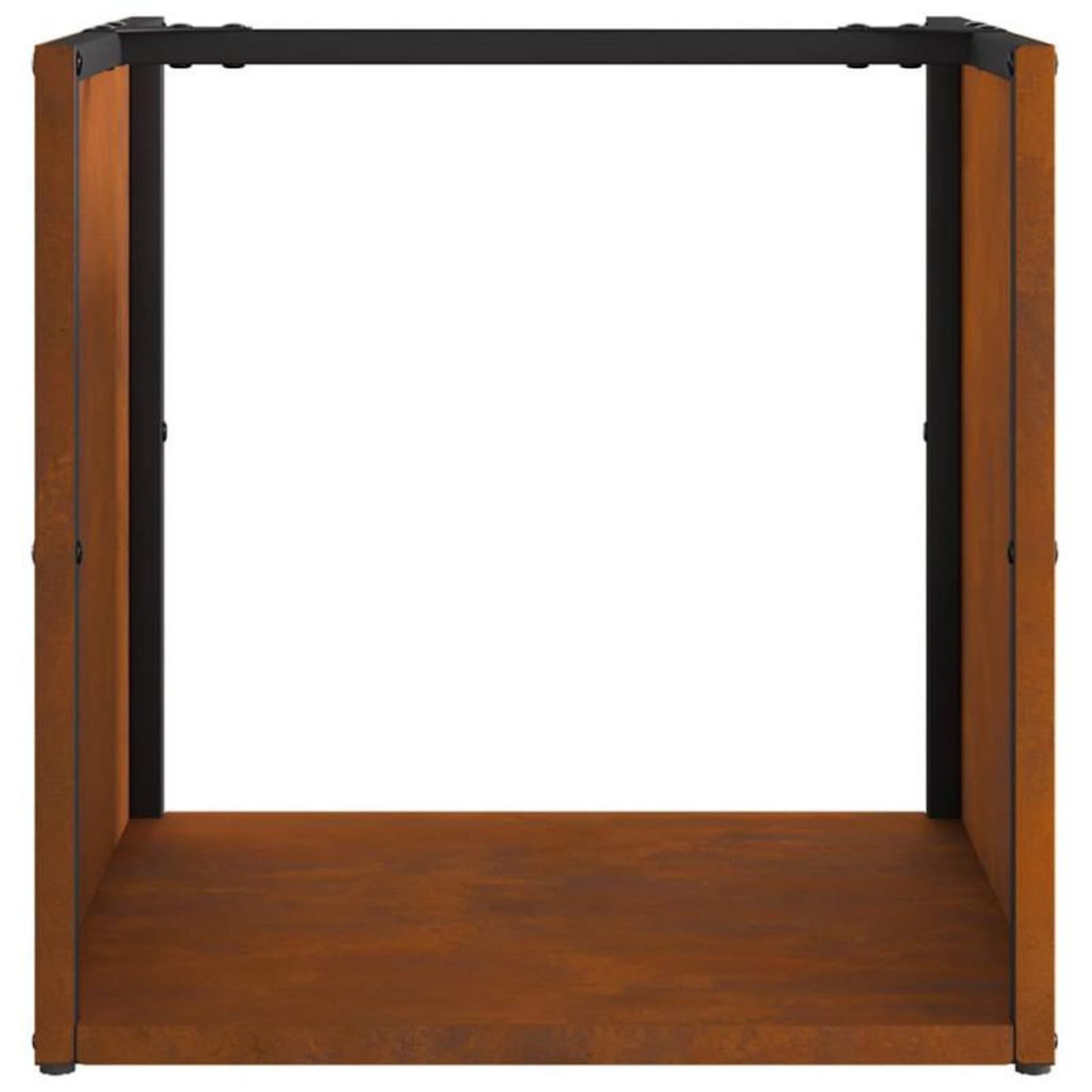 VIDAXL Étagère à bois 40x40x40 cm acier résistant aux intempéries